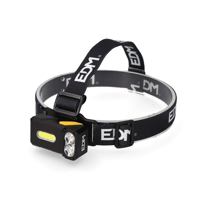 EDM Stormlight - Mini Linterna LED Recargable USB-C, 1000 Lúmenes, Cabezal Giratorio 180°, con Clip e Imán