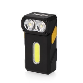 EDM Stormlight - Mini Linterna LED Recargable USB-C, 1000 Lúmenes, Cabezal Giratorio 180°, con Clip e Imán