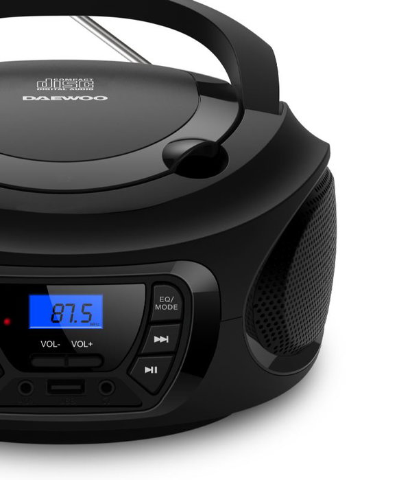 Daewoo DW3011 Radio CD Bluetooth USB Negro Daewoo DW3011 Radio CD Bluetooth USB Negro