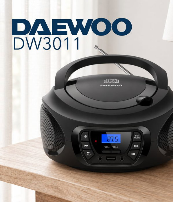 Daewoo DW3011 Radio CD Bluetooth USB Negro Daewoo DW3011 Radio CD Bluetooth USB Negro