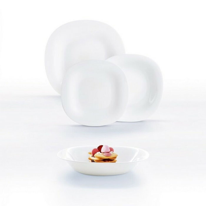 Set de Vajilla Luminarc Carine Blanco Vidrio 18 Piezas Set de Vajilla Luminarc Carine Blanco Vidrio 18 Piezas