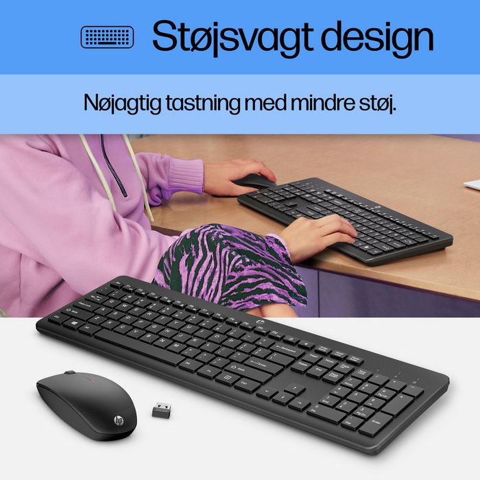 HP Combo Ratón y Teclado Inalámbrico 230 - Italiano, Diseñado para el Confort y el Silencio