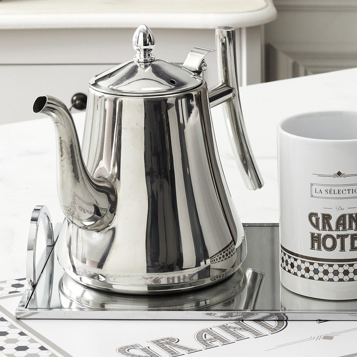 Home Deco Factory Tetera Acero Inoxidable con Filtro, Servicio, Capacidad 1.1L