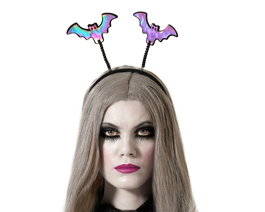 Diadema Con Murciélagos En Brillo Para Fiestas Halloween