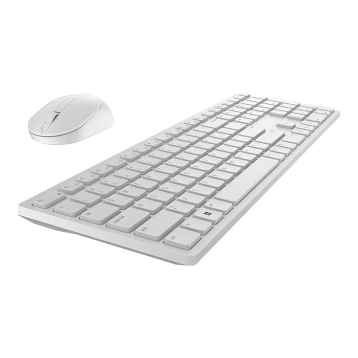 Dell KM5221W Kit Teclado y Ratón Inalámbrico 2.4 GHz Blanco - Teclado QWERTY Español, Ratón 4000 ppp, Cifrado AES-128, Compatible Windows/Mac/Linux/Android