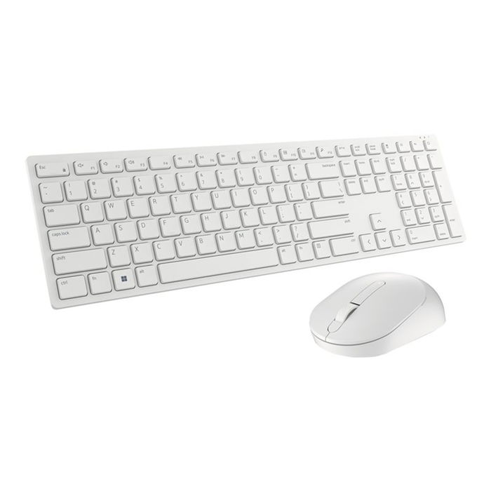 Dell KM5221W Kit Teclado y Ratón Inalámbrico 2.4 GHz Blanco - Teclado QWERTY Español, Ratón 4000 ppp, Cifrado AES-128, Compatible Windows/Mac/Linux/Android