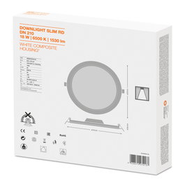 LEDVANCE Foco Downlight LED 18W 1530Lm 6500K 120º IP20 Blanco