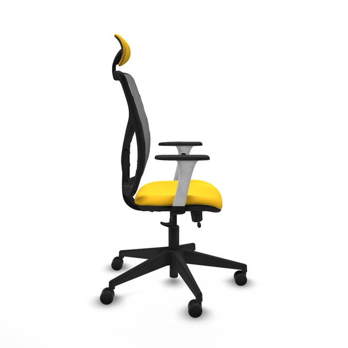 PIQUERAS Y CRESPO Silla de oficina Motilla con mecanismo Sincro/Traslack, Amarillo y Gris PIQUERAS Y CRESPO Silla de oficina Motilla con mecanismo Sincro/Traslack, Amarillo y Gris