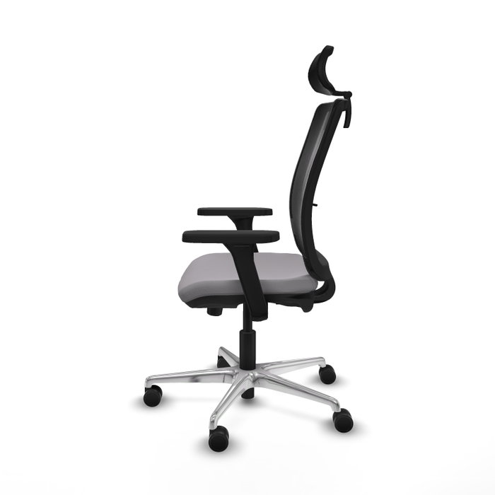 PIQUERAS Y CRESPO Silla de oficina Haches con mecanismo Sincro/Traslack, Gris y Negro