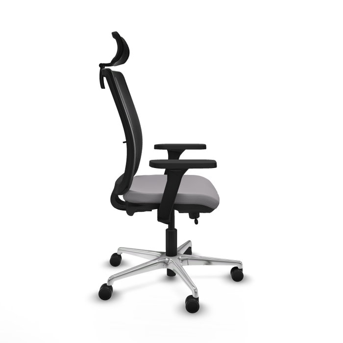 PIQUERAS Y CRESPO Silla de oficina Haches con mecanismo Sincro/Traslack, Gris y Negro