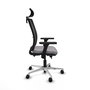 PIQUERAS Y CRESPO Silla de oficina Haches con mecanismo Sincro/Traslack, Gris y Negro