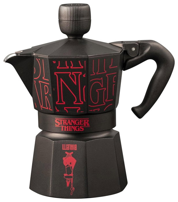 Bialetti Moka Express Stranger Things 3 tazas Negra/Roja
