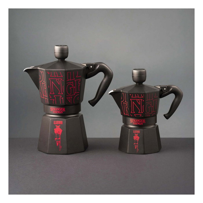Bialetti Moka Express Stranger Things 3 tazas Negra/Roja