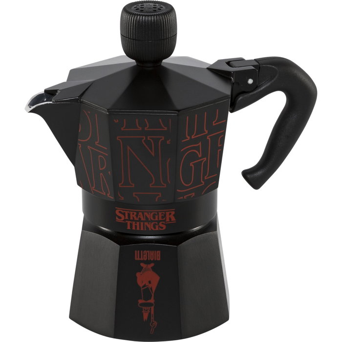 Bialetti Moka Express Stranger Things 3 tazas Negra/Roja