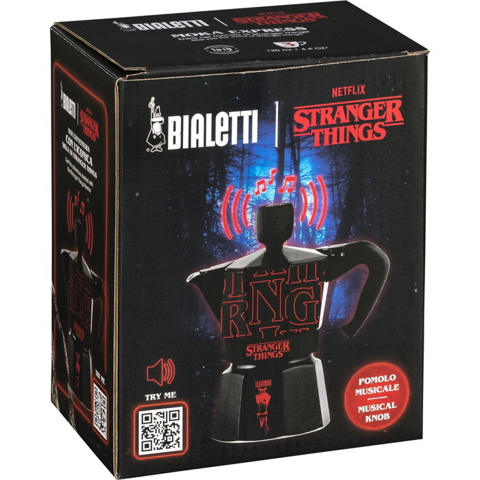 Bialetti Moka Express Stranger Things 3 tazas Negra/Roja