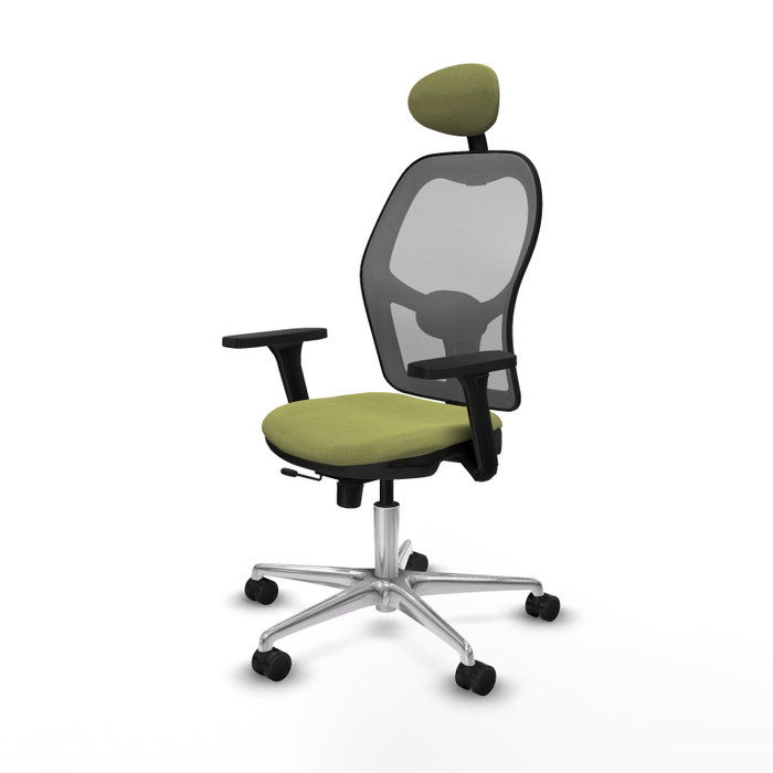 PIQUERAS Y CRESPO Silla de oficina Jorquera con mecanismo Sincro/Traslack Verde oliva y Gris PIQUERAS Y CRESPO Silla de oficina Jorquera con mecanismo Sincro/Traslack Verde oliva y Gris