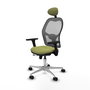 PIQUERAS Y CRESPO Silla de oficina Jorquera con mecanismo Sincro/Traslack Verde oliva y Gris