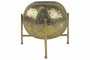 DKD Home Decor Portavelas de Metal y Cristal Dorado 29x29x26,5 cm