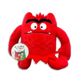 LUPITA BOOKS Pequeño peluche monstruo de colores Rojo 15cm