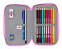 Plumier Doble My Little Pony Magic Rosa Turquesa 12.5 x 19.5 x 4 cm 28 piezas