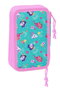 Plumier Doble My Little Pony Magic Rosa Turquesa 12.5 x 19.5 x 4 cm 28 piezas