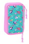 Plumier Doble My Little Pony Magic Rosa Turquesa 12.5 x 19.5 x 4 cm 28 piezas