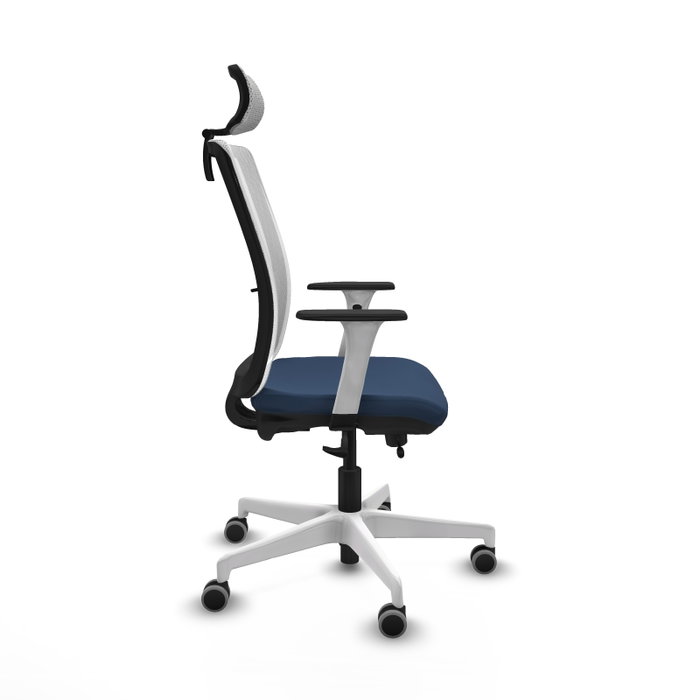 PIQUERAS Y CRESPO Silla de oficina Haches Azul marino y Blanco