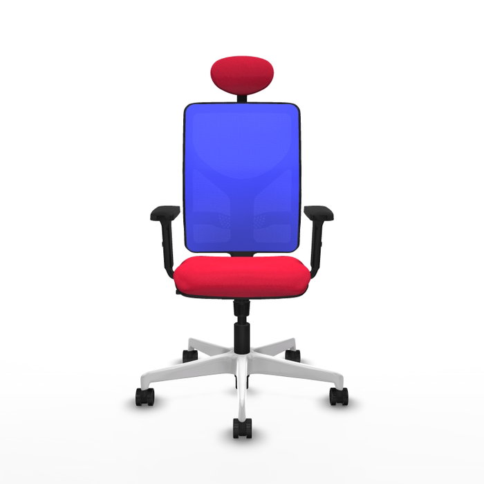 PIQUERAS Y CRESPO Silla de oficina Motilla con mecanismo Sincro, Rojo y Azul