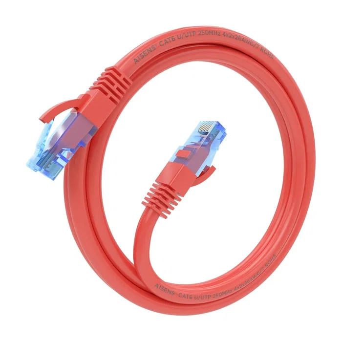 AISENS Cable de Red RJ45 Cat.6 UTP AWG26 CCA Rojo 1m AISENS Cable de Red RJ45 Cat.6 UTP AWG26 CCA Rojo 1m