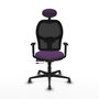 PIQUERAS Y CRESPO Silla de oficina Jorquera Morado y Negro con mecanismo Sincro/Traslack