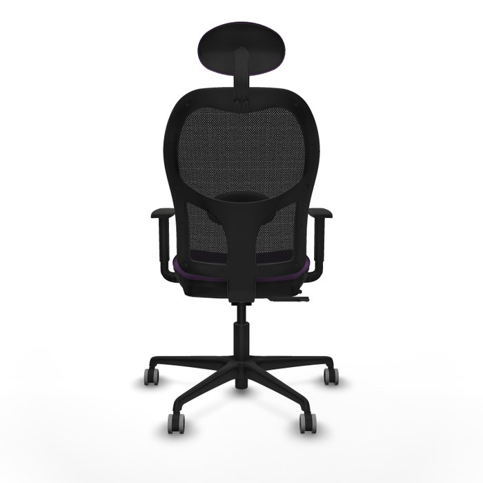 PIQUERAS Y CRESPO Silla de oficina Jorquera Morado y Negro con mecanismo Sincro/Traslack