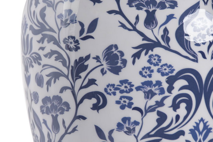 DKD Home Decor Jarron Shabby Azul Blanco 24 x 35 x 24 cm Hierro