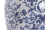 DKD Home Decor Jarron Shabby Azul Blanco 24 x 35 x 24 cm Hierro