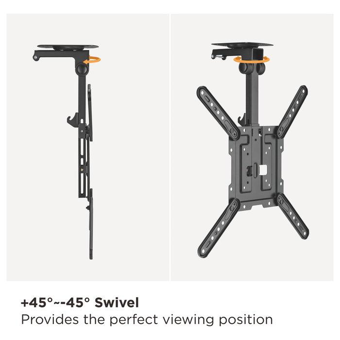 Equip Soporte de techo para pantalla 23-55 pulgadas, 20kg, VESA 400x400, plegable y ajustable