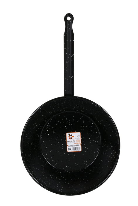 La Estrella Sartén Honda Bordonada 28 cm, 4.3 L, Jaspeada (8 Unidades)