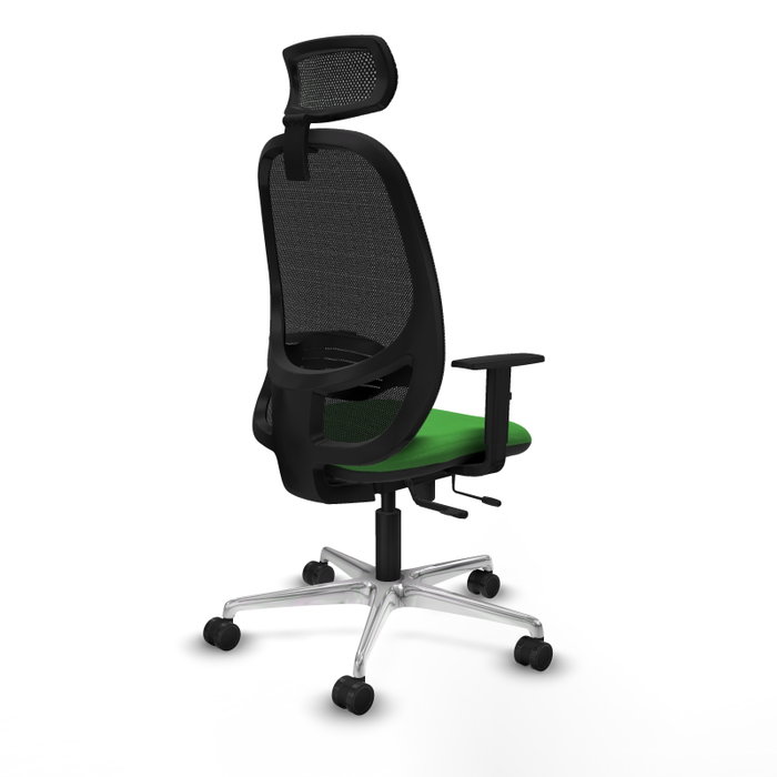 PIQUERAS Y CRESPO Silla de oficina Cilanco con mecanismo Sincro/Traslack Verde