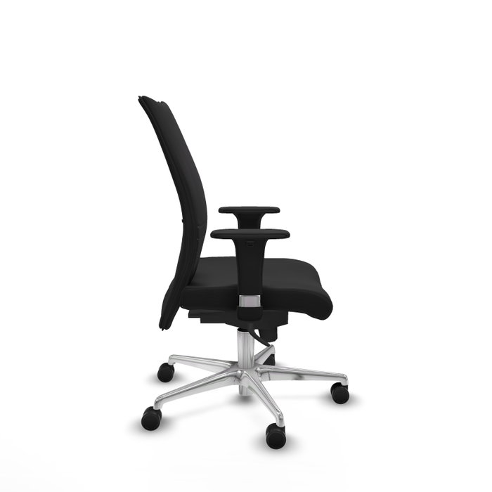 PIQUERAS Y CRESPO Silla Albacete Confidente Negro con Mecanismo Sincro y Base de Aluminio PIQUERAS Y CRESPO Silla Albacete Confidente Negro con Mecanismo Sincro y Base de Aluminio