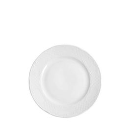 PORVASAL AUGUSTA Plato llano de vajilla blanca grabada, diámetro 16 cm, apto hostelería - Colección Augusta (Set de 12)