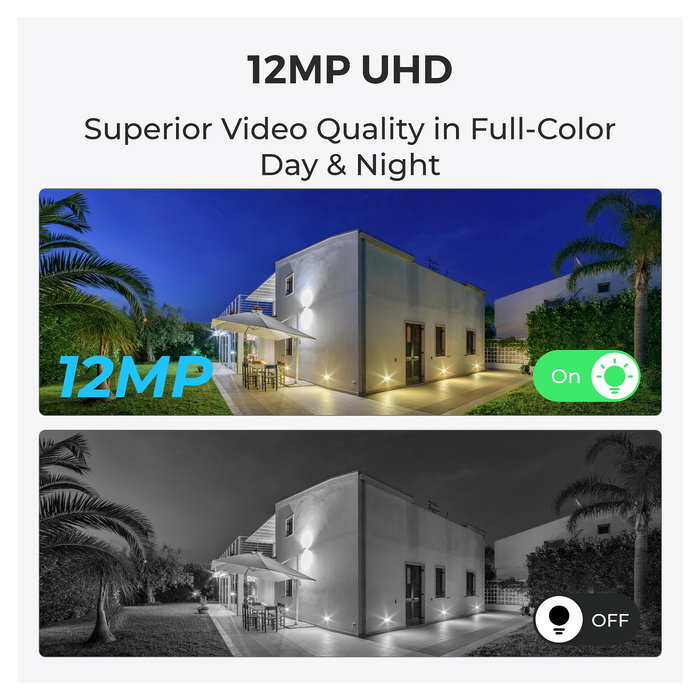 Reolink P344 Cámara de Seguridad IP PoE Interior/Exterior 12MP Visión Nocturna 30m