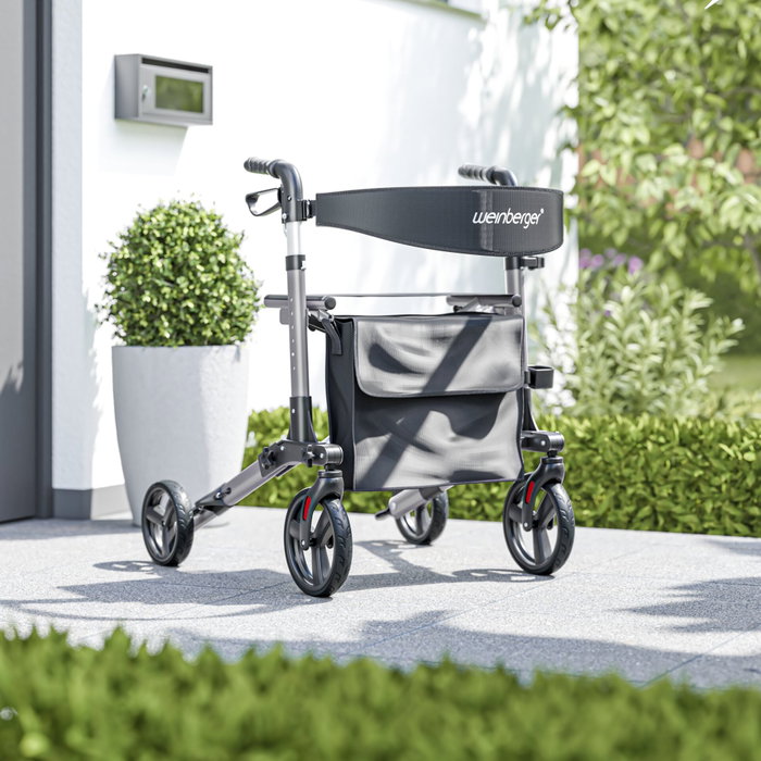 Weinberger Andador de aluminio plegable triple