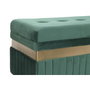 DKD Home Decor Set de 3 Descalzadoras de Terciopelo Verde, Naranja, Azul y Dorado