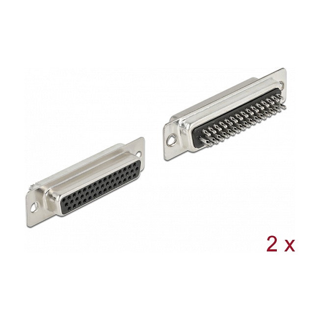 DeLOCK 66718 Conector D-Sub HD 44 Pin Hembra Metal para Soldadura, 2 Piezas DeLOCK 66718 Conector D-Sub HD 44 Pin Hembra Metal para Soldadura, 2 Piezas