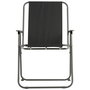 Outfit Silla Plegable Negra con Reposabrazos - Estructura Metal 18mm, Tela Oxford 250 g/m², Soporta 110 kg