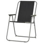 Outfit Silla Plegable Negra con Reposabrazos - Estructura Metal 18mm, Tela Oxford 250 g/m², Soporta 110 kg