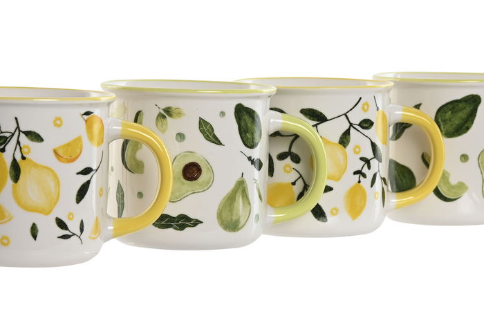 DKD Home Decor Taza Mediterraneo Verde Amarillo Porcelana 370ml (12 Unidades) Apta Microondas y Lavavajillas 12.5x9.5x8.5 cm DKD Home Decor Taza Mediterraneo Verde Amarillo Porcelana 370ml (12 Unidades) Apta Microondas y Lavavajillas 12.5x9.5x8.5 cm