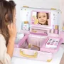 Smoby SMO3032163201656 Maleta de Belleza Princesas Disney con 13 Accesorios: Peinado, Uñas y Maquillaje, Fácil de Transportar
