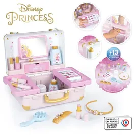 Smoby SMO3032163201656 Maleta de Belleza Princesas Disney con 13 Accesorios: Peinado, Uñas y Maquillaje, Fácil de Transportar