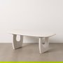 Mesa Centro Blanco Rozado 130 X 70 X 46 cm