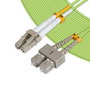 MicroConnect Cable de Fibra Óptica LC-SC OM5 Multimodo Dúplex Verde Lima 5m