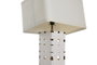 DKD Home Decor Lámpara de Sobremesa Cuero y Lino Trenzado